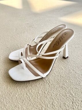 Wild Pair White Lenore Slip On Dress Sandals, Size 8